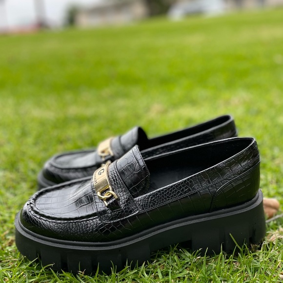 🌸GBG Los Angeles, Size 10, Black, NWOT - Collie Chunky Loafers - Picture 6 of 6